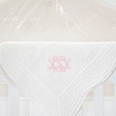 White Personalized Baby Quilt, Monogram Baby Quilts, Personalized Baby Gifts, Personalized Baby Blanket for Girls, Personalized Baby Blanket for Boys