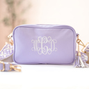 Lavender Personalized Crossbody Bag, Vegan Leather Handbag, Personalized Gift for Mom, PU Leather Clutch, Bridesmaid Crossbody Bags, Mommy and Me Bag