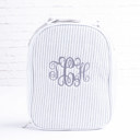 Gray Personalized Lunch Bags for Kids, Insulated Lunch Bag, Seersucker Lunch Bag, Monogrammed Kids Lunch Bag, Lunch Box, Lunch Bag for Women