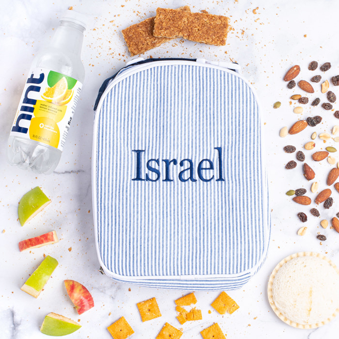 Personalized Lunch Bags for Kids, Insulated Lunch Bag, Seersucker Lunch Bag, Monogrammed Kids Lunch Bag, Lunch Box, Lunch Bag for Women