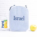 Navy Personalized Lunch Bags for Kids, Insulated Lunch Bag, Seersucker Lunch Bag, Monogrammed Kids Lunch Bag, Lunch Box, Lunch Bag for Women