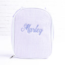 Purple Personalized Lunch Bags for Kids, Insulated Lunch Bag, Seersucker Lunch Bag, Monogrammed Kids Lunch Bag, Lunch Box, Lunch Bag for Women