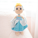  Personalized Princess Dolls, Embroidered Crochet Doll, Custom Name Baby Dolls, Baby Gift for Girls