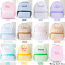  Personalized Baby Backpacks, Monogrammed Toddler Backpacks, Seersucker Backpack, Preschool Book Bag, Personalized Baby Gifts