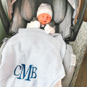  Personalized Baby Blankets, Monogrammed Seersucker Baby Blanket, Custom Baby Blanket, Monogram Nursery Blanket, Personalized Baby Gifts