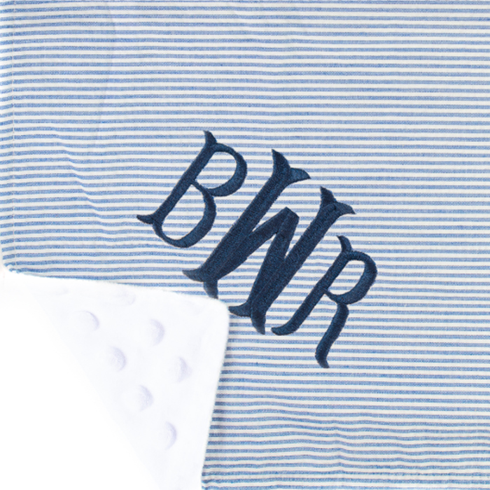 Personalized Baby Blankets, Monogrammed Seersucker Baby Blanket, Custom Baby Blanket, Monogram Nursery Blanket, Personalized Baby Gifts