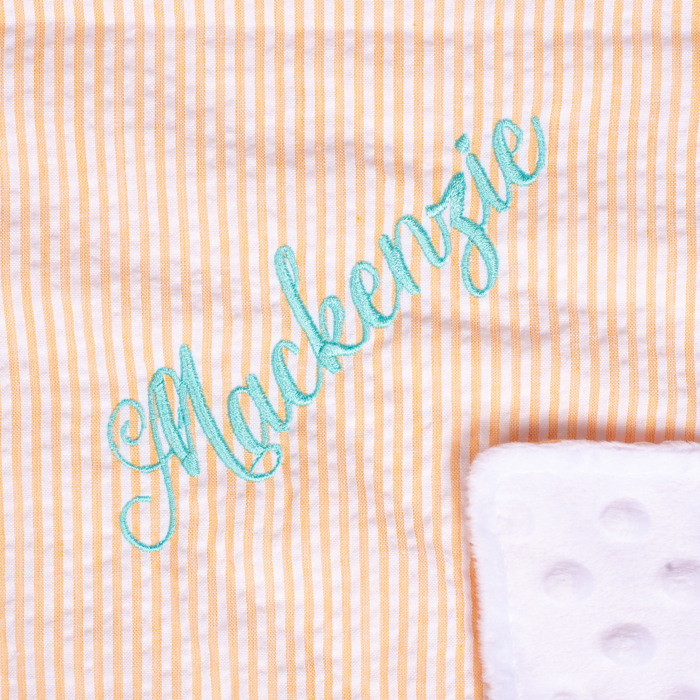 Personalized Baby Blankets, Monogrammed Seersucker Baby Blanket, Custom Baby Blanket, Monogram Nursery Blanket, Personalized Baby Gifts
