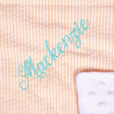 Orange Orange Personalized Baby Blankets, Monogrammed Seersucker Baby Blanket, Custom Baby Blanket, Monogram Nursery Blanket, Personalized Baby Gifts