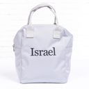 Gray Personalized Lunch Box for Kids, Custom Lunch Box, Insulated Lunch Bag, Monogrammed Kids Lunch Bag, Cute Lunch Bag, Lunch Bag for Women