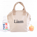 Tan Personalized Lunch Box for Kids, Custom Lunch Box, Insulated Lunch Bag, Monogrammed Kids Lunch Bag, Cute Lunch Bag, Lunch Bag for Women