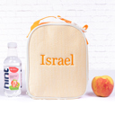 Orange Personalized Lunch Bags for Kids, Insulated Lunch Bag, Seersucker Lunch Bag, Monogrammed Kids Lunch Bag, Lunch Box, Lunch Bag for Women