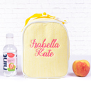 Yellow Personalized Lunch Bags for Kids, Insulated Lunch Bag, Seersucker Lunch Bag, Monogrammed Kids Lunch Bag, Lunch Box, Lunch Bag for Women