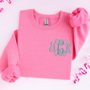  Monogrammed Sweatshirt, Embroidered Sweatshirt, Personalized Gift for Her, Custom Embroidery