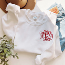  Monogrammed Sweatshirt, Embroidered Sweatshirt, Personalized Gift for Her, Custom Embroidery