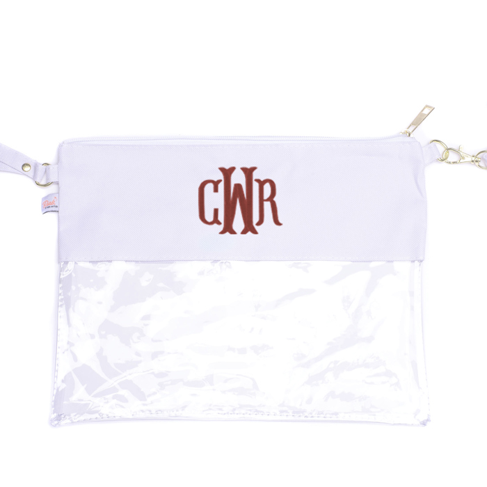 Monogrammed Clear Stadium Bags, Personalized Graduation Gift, Team Color Game Day Bag, Clear Game Day Bag, Concert Bag, Crossbody Bag