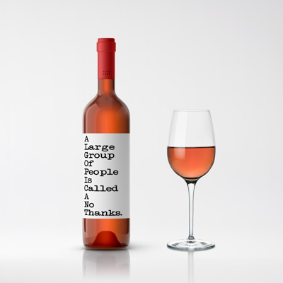 Wine Bottle Label Waterproof Vinyl Decal Sticker - FUN Gift!