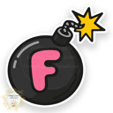 F Bomb Stocking Stuffer Vinyl Decal Fun Custom Decal Waterproof Stickers