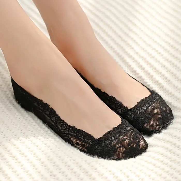 Lacy Lace No Slip Socks Boho Dress Up Or Dress Down - 5 Colors