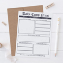  Newspaper Camp Stationery | Note from Camp Note Cards | Letters from Summer Camp Notepad