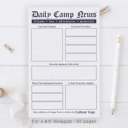  Newspaper Camp Stationery | Note from Camp Note Cards | Letters from Summer Camp Notepad