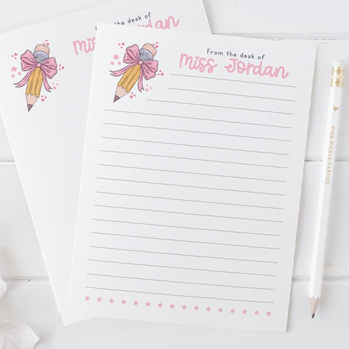Personalized Teacher Notepad | Back to School Teacher Appreciation Gift