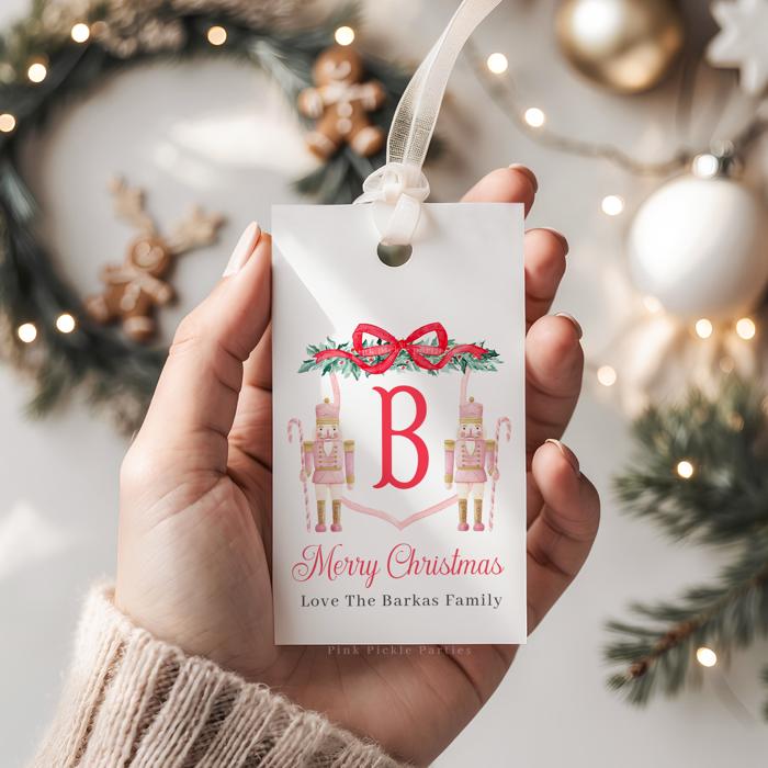 Family Crest Personalized Christmas Gift Tags | Preppy Christmas Tags | Grand Millennial Christmas