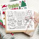  Personalized Kids Coloring Thank You Note Cards | Set of 12