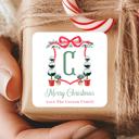  Family Crest Personalized Christmas Gift Stickers | Preppy Christmas Labels | Grand Millennial Christmas