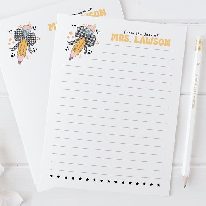 Personalized Teacher Notepad | Back to School Teacher Appreciation Gift