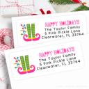  Christmas Address Labels | Personalized Return Address Stickers | Set of 30