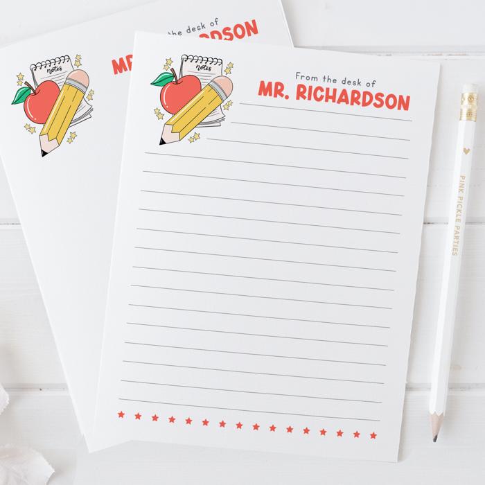 Personalized Teacher Notepad | Back to School Teacher Appreciation Gift