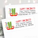  Christmas Address Labels | Personalized Return Address Stickers | Set of 30