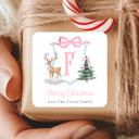  Family Crest Personalized Christmas Gift Stickers | Preppy Christmas Labels | Grand Millennial Christmas