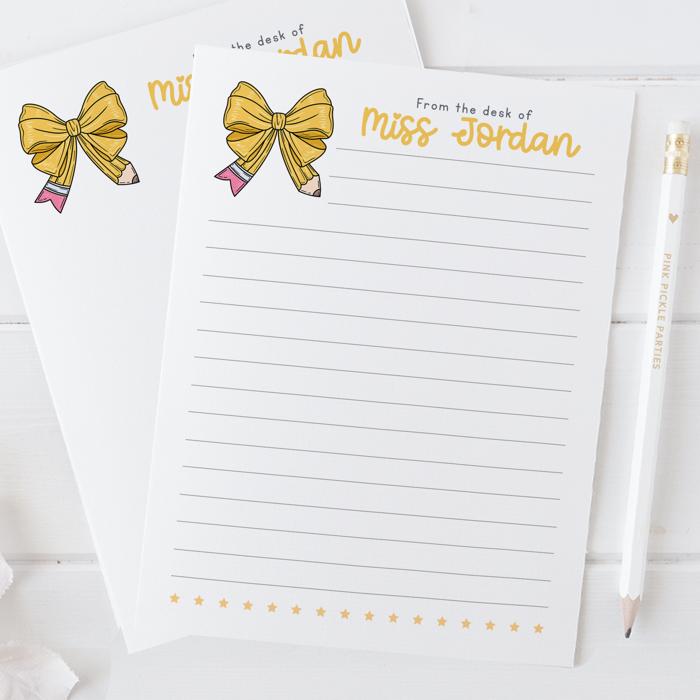 Personalized Teacher Notepad | Back to School Teacher Appreciation Gift