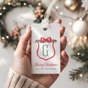  Family Crest Personalized Christmas Gift Tags | Preppy Christmas Tags | Grand Millennial Christmas