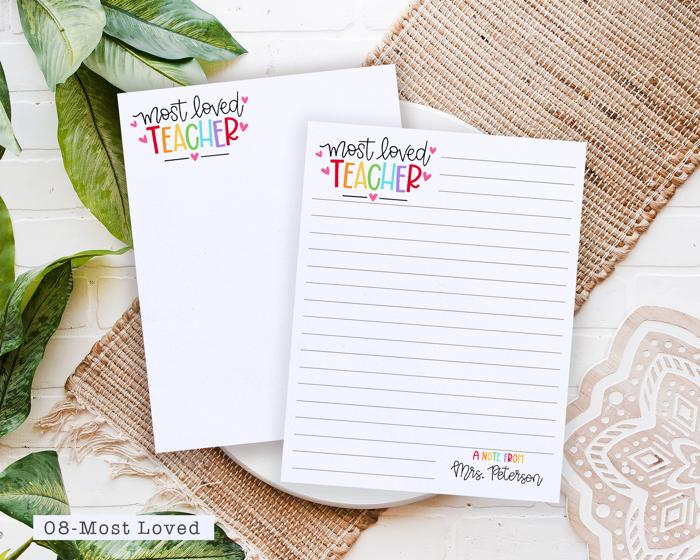 Personalized Teacher Notepad  | Back to School Teacher Appreciation Gift