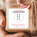  Family Crest Personalized Christmas Gift Stickers | Preppy Christmas Labels | Grand Millennial Christmas