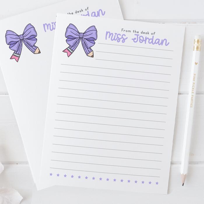 Personalized Teacher Notepad | Back to School Teacher Appreciation Gift