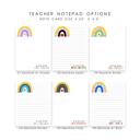  Personalized Teacher Notepad | School Rainbow Notepad | Back to School Teacher Appreciation Gift