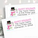 Christmas Address Labels | Personalized Return Address Stickers | Set of 30