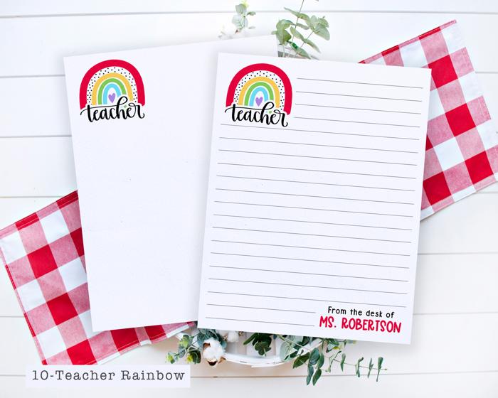 Personalized Teacher Notepad  | Back to School Teacher Appreciation Gift