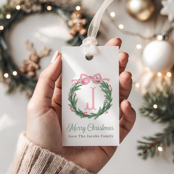 Family Crest Personalized Christmas Gift Tags | Preppy Christmas Tags | Grand Millennial Christmas