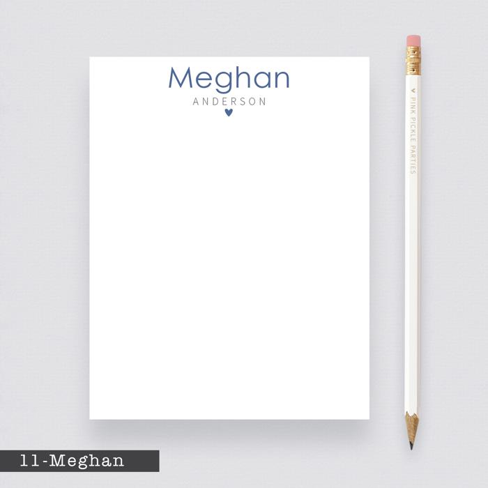 Personalized Heart Notepads