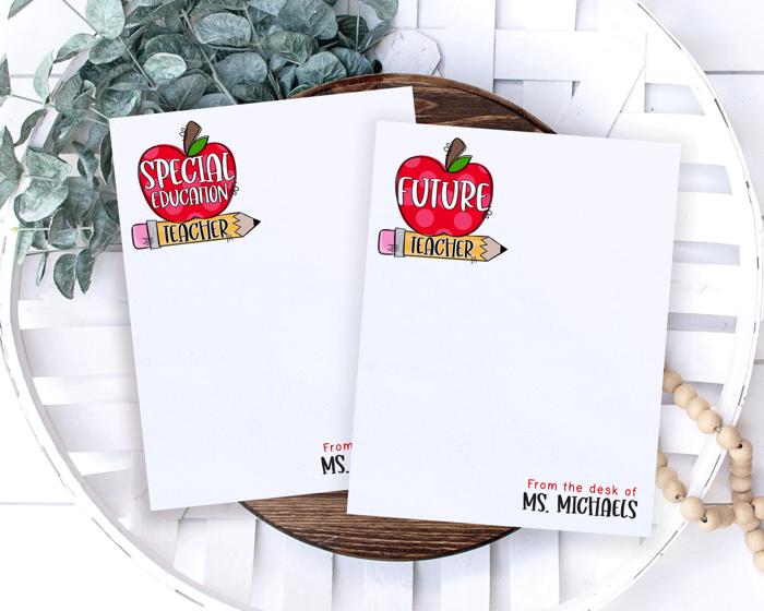 Personalized Teacher Notepad | Back to School Teacher Appreciation Gift