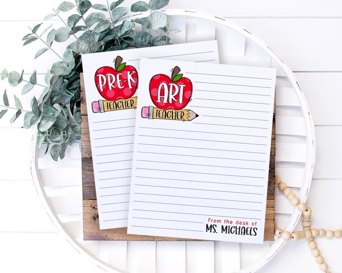 Personalized Teacher Notepad | Back to School Teacher Appreciation Gift