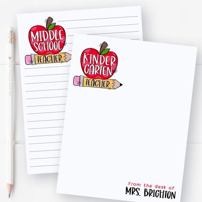 Personalized Teacher Notepad | Back to School Teacher Appreciation Gift
