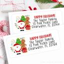  Christmas Address Labels | Personalized Return Address Stickers | Set of 30