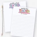  Personalized Teacher Notepad | Flair Pen Notepad | Back to School Teacher Appreciation Gift