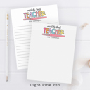  Personalized Teacher Notepad | Flair Pen Notepad | Back to School Teacher Appreciation Gift