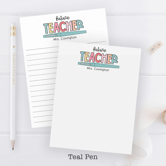 Personalized Teacher Notepad | Flair Pen Notepad | Back to School Teacher Appreciation Gift